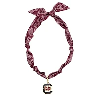 CANVAS Style South Carolina Gamecocks Bandana Scarf Necklace with 18k Gold-Plated Pendant