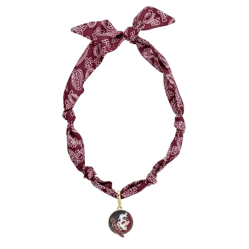 CANVAS Style Florida State Seminoles Bandana Scarf Necklace with 18k Gold-Plated Pendant