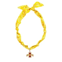 CANVAS Style Iowa State Cyclones Bandana Scarf Necklace with 18k Gold-Plated Pendant