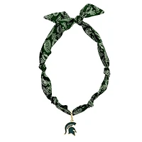 CANVAS Style Michigan State Spartans Bandana Scarf Necklace with 18k Gold-Plated Pendant