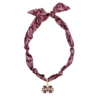 CANVAS Style Mississippi State Bulldogs Bandana Scarf Necklace with 18k Gold-Plated Pendant