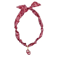 CANVAS Style Oklahoma Sooners Bandana Scarf Necklace with 18k Gold-Plated Pendant