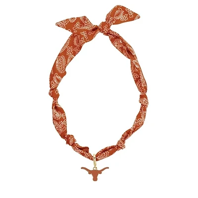 CANVAS Style Texas Longhorns Bandana Scarf Necklace with 18k Gold-Plated Pendant