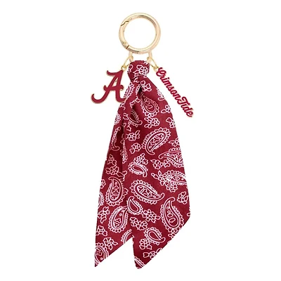 CANVAS Style Alabama Crimson Tide 18k Gold-Plated Logo Bandana Scarf Bag Charm