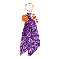 CANVAS Style Clemson Tigers 18k Gold-Plated Logo Bandana Scarf Bag Charm