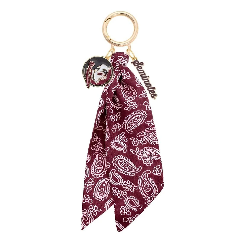 CANVAS Style Florida State Seminoles 18k Gold-Plated Logo Bandana Scarf Bag Charm