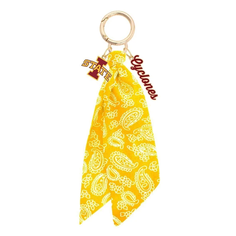 CANVAS Style Iowa State Cyclones 18k Gold-Plated Logo Bandana Scarf Bag Charm