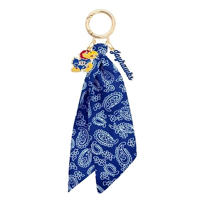 CANVAS Style Kansas Jayhawks 18k Gold-Plated Logo Bandana Scarf Bag Charm