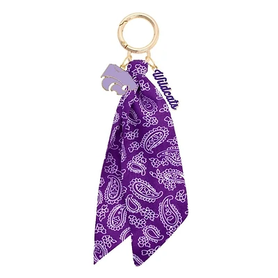 CANVAS Style Kansas State Wildcats 18k Gold-Plated Logo Bandana Scarf Bag Charm