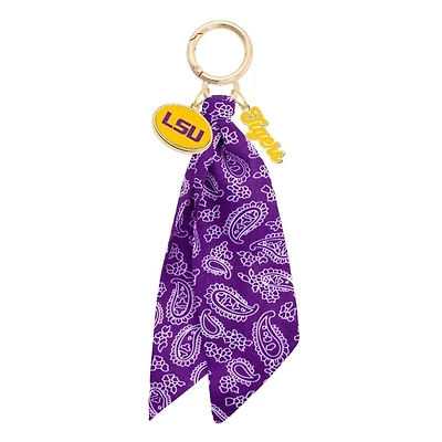 CANVAS Style LSU Tigers 18k Gold-Plated Logo Bandana Scarf Bag Charm