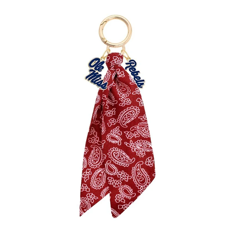 CANVAS Style Ole Miss Rebels 18k Gold-Plated Logo Bandana Scarf Bag Charm