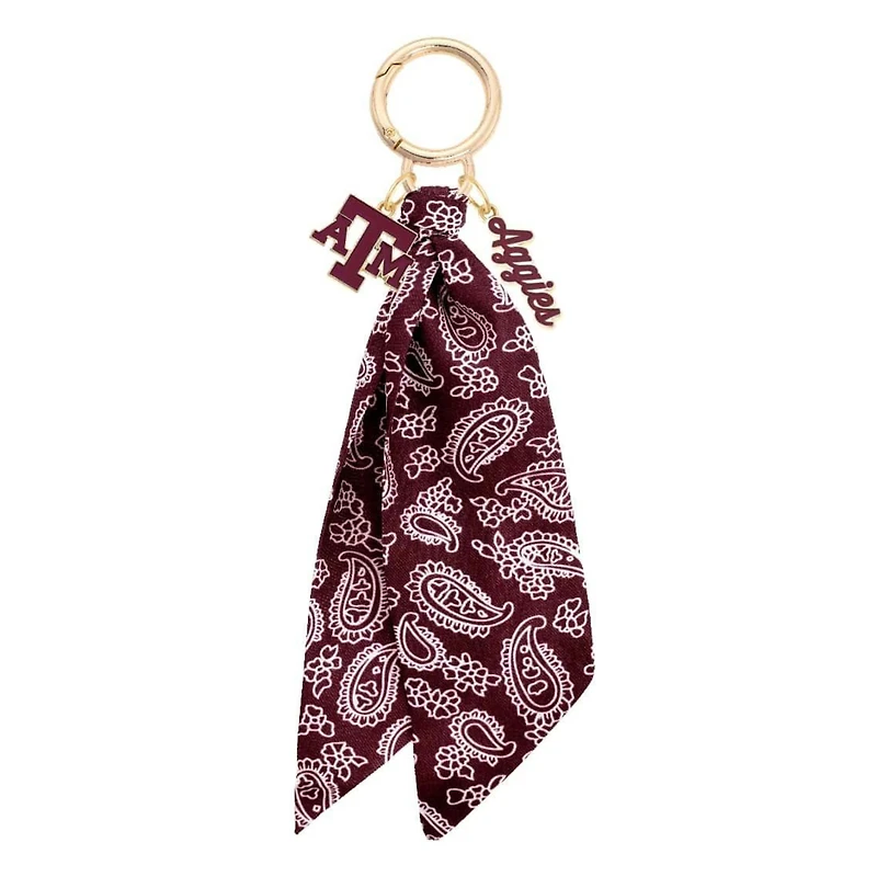CANVAS Style Texas A&M Aggies 18k Gold-Plated Logo Bandana Scarf Bag Charm