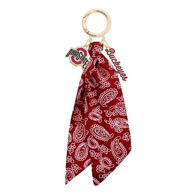 CANVAS Style Ohio State Buckeyes 18k Gold-Plated Logo Bandana Scarf Bag Charm