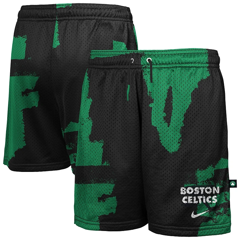 Youth Nike Black/Kelly Green Boston Celtics Courtside Pro Shot Dri-FIT Mesh Practice Shorts