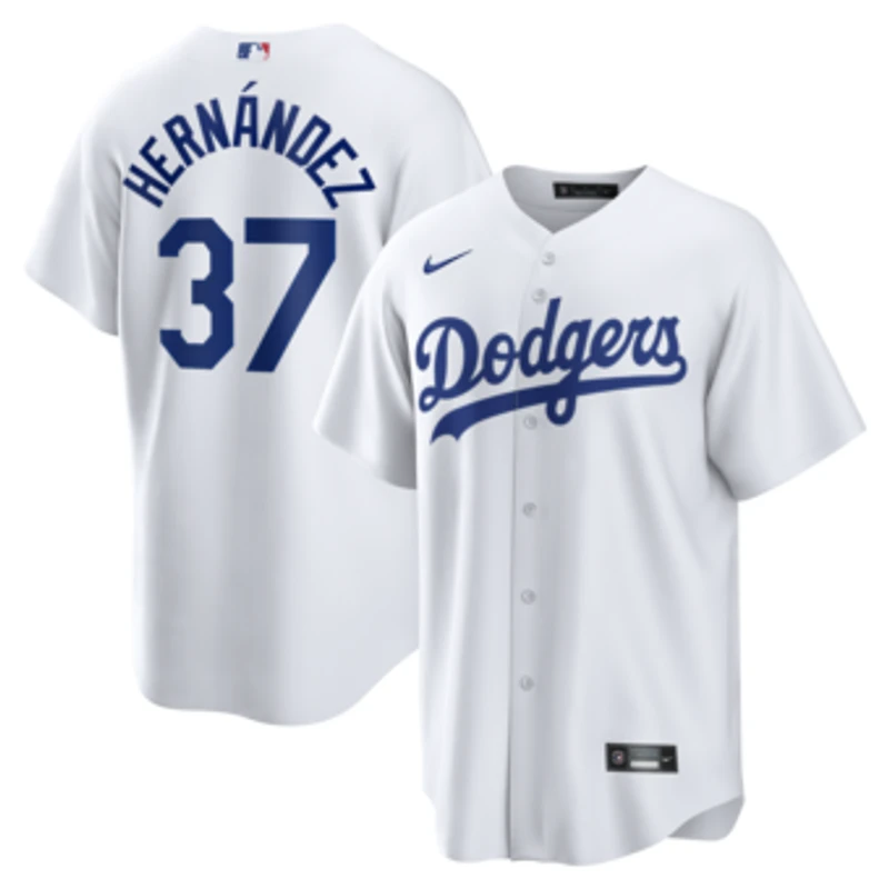 Men's Nike Teoscar Hernández White Los Angeles Dodgers Home Replica Jersey