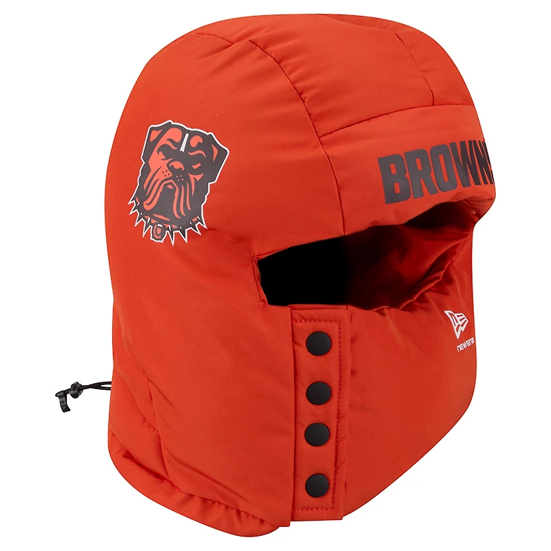 Men's New Era Orange Cleveland Browns Puffer Balaclava
