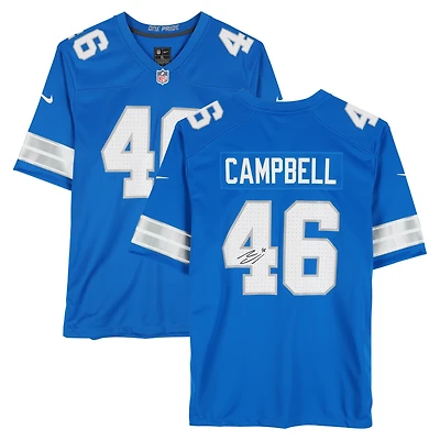 Jack Campbell Detroit Lions Autographed Blue Nike Game Jersey