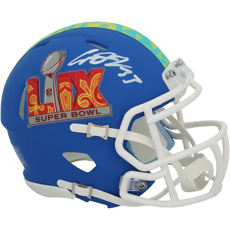 Cooper DeJean Philadelphia Eagles Autographed Riddell Super Bowl LIX Speed Mini Helmet - Signed in White Ink