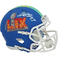Cooper DeJean Philadelphia Eagles Autographed Riddell Super Bowl LIX Speed Mini Helmet - Signed in White Ink