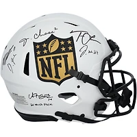 2021 NFL Draft Class Autographed Riddell NFL Shield Lunar Eclipse Speed Authentic Helmet with Six Signatures