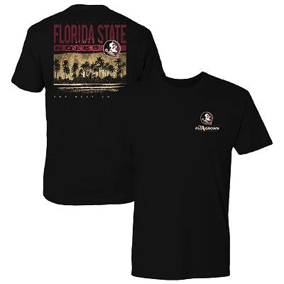 Men's FloGrown  Black Florida State Seminoles Best Beach T-Shirt