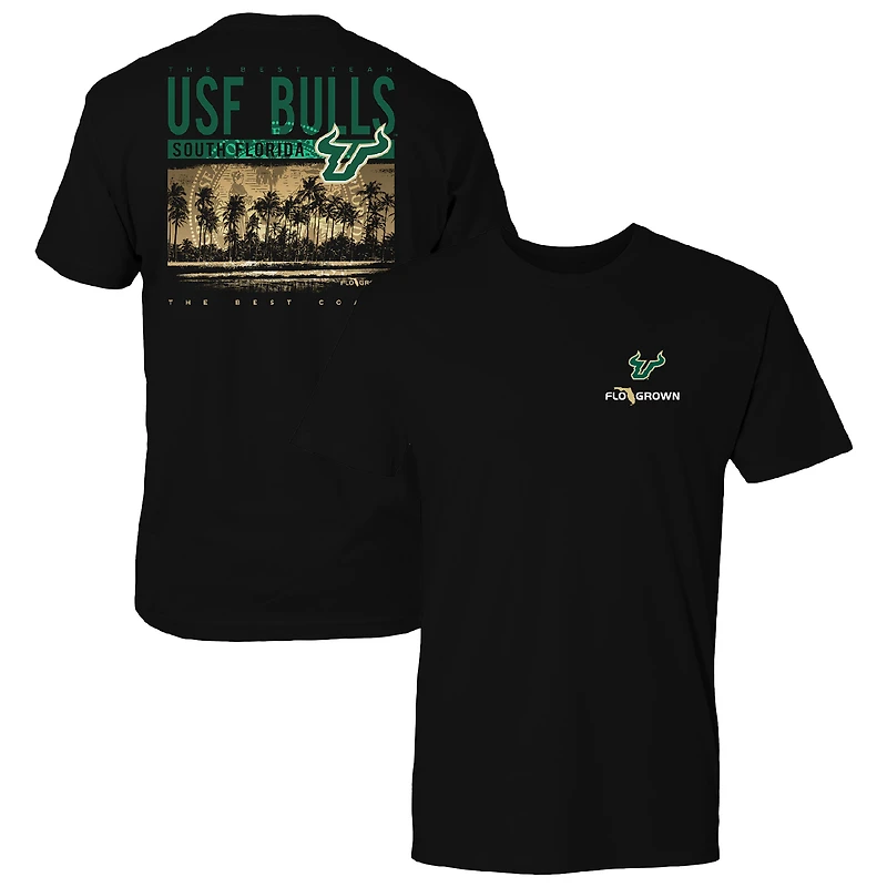 Men's FloGrown  Black South Florida Bulls Best Beach T-Shirt