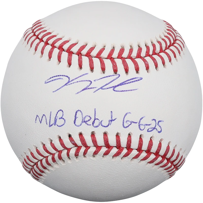 Kyle Teel Chicago White Sox Autographed Baseball with "MLB Debut 6/6/25" Inscription