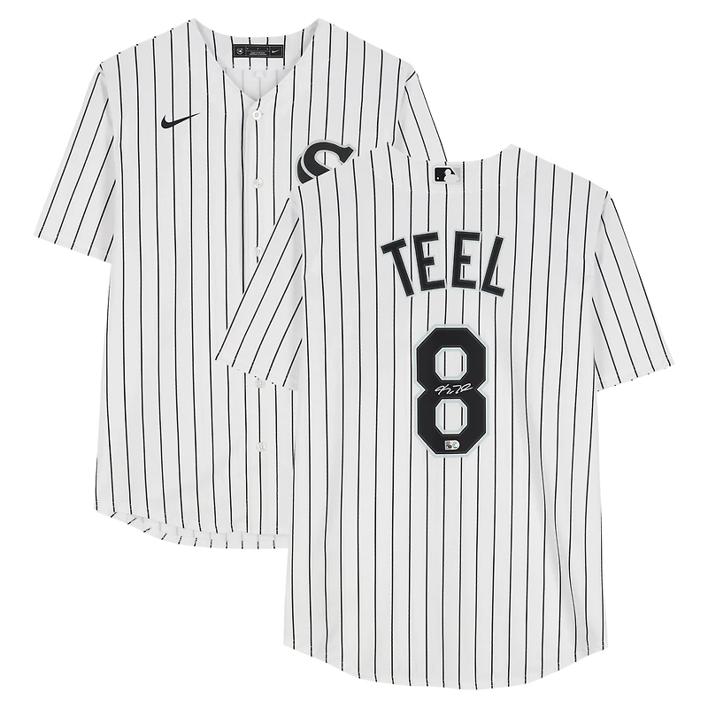 Kyle Teel Chicago White Sox Autographed White Nike Replica Jersey