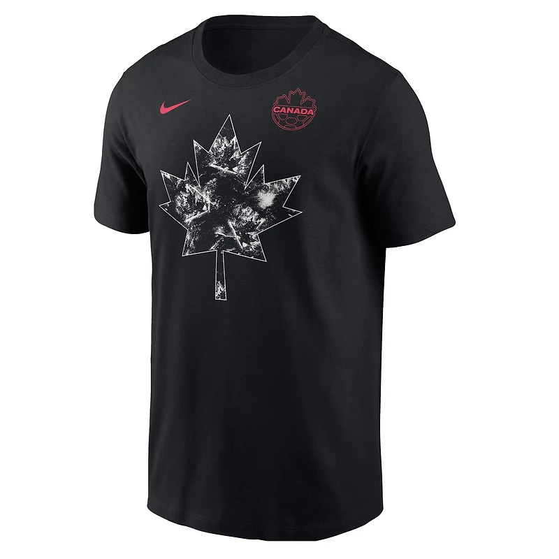 Men's Nike Black Canada Soccer Maple Leaf T-Shirt