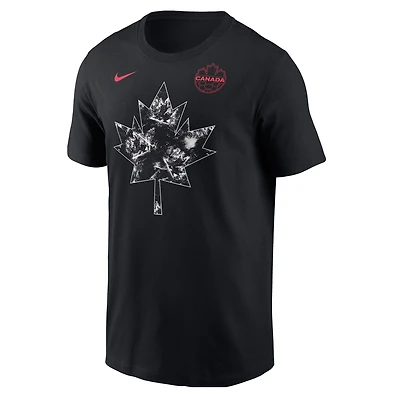 Men's Nike Black Canada Soccer Maple Leaf T-Shirt