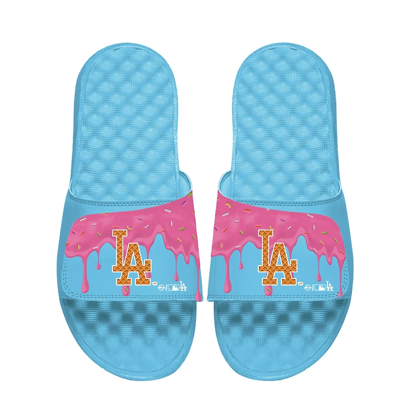 Unisex ISlide Blue Los Angeles Dodgers Ice Cream Drip Slide Sandals
