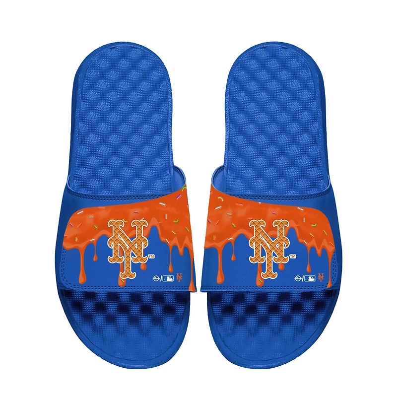 Unisex ISlide Royal New York Mets Ice Cream Drip Slide Sandals