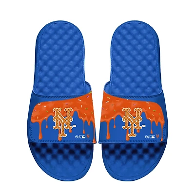 Unisex ISlide Royal New York Mets Ice Cream Drip Slide Sandals