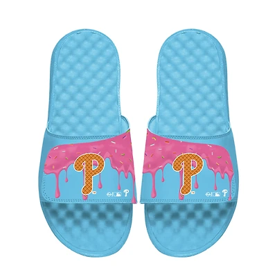 Unisex ISlide Blue Philadelphia Phillies Ice Cream Drip Slide Sandals