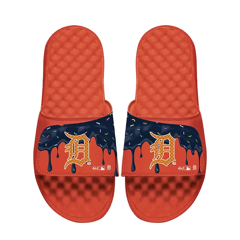 Unisex ISlide Orange Detroit Tigers Ice Cream Drip Slide Sandals