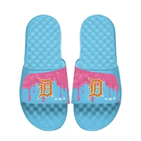 Unisex ISlide Blue Detroit Tigers Ice Cream Drip Slide Sandals