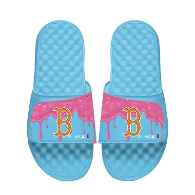 Unisex ISlide Blue Boston Red Sox Ice Cream Drip Slide Sandals