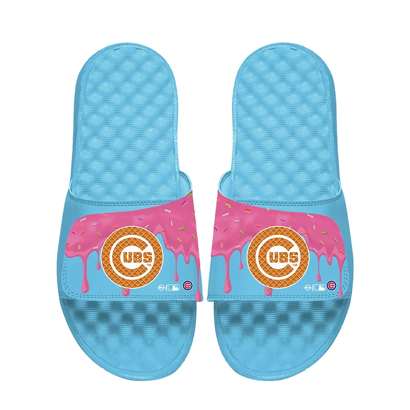 Unisex ISlide Blue Chicago Cubs Ice Cream Drip Slide Sandals