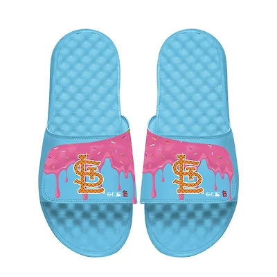 Unisex ISlide Blue St. Louis Cardinals Ice Cream Drip Slide Sandals