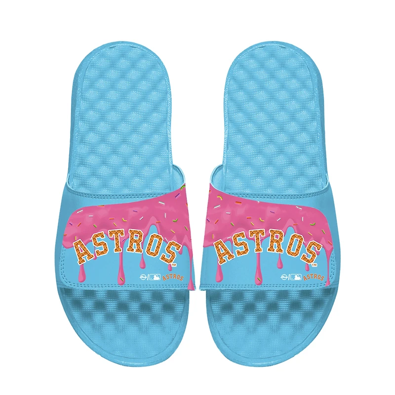Unisex ISlide Blue Houston Astros Ice Cream Drip Slide Sandals