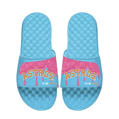 Unisex ISlide Blue Houston Astros Ice Cream Drip Slide Sandals