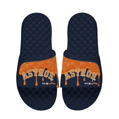 Unisex ISlide Navy Houston Astros Ice Cream Drip Slide Sandals