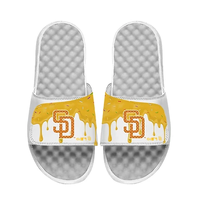 Youth ISlide White San Diego Padres Ice Cream Drip Slide Sandals