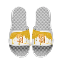 Youth ISlide White San Diego Padres Ice Cream Drip Slide Sandals