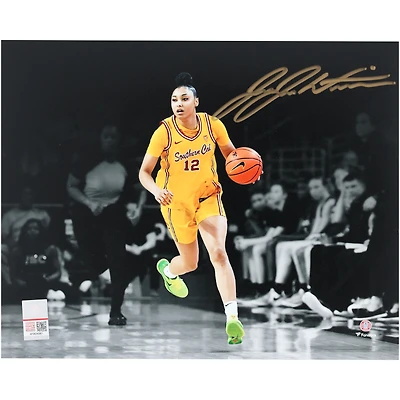 JuJu Watkins USC Trojans Autographed 8" x 10" Dribbling Spotlight Photograph - Signed in Gold Ink