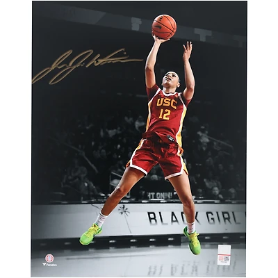 JuJu Watkins USC Trojans Autographed 11" x 14" Jump Shot Spotlight Photograph - Signed in Gold Ink