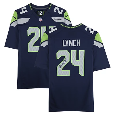 Marshawn Lynch Seattle Seahawks Autographed College Navy Nike Game Jersey