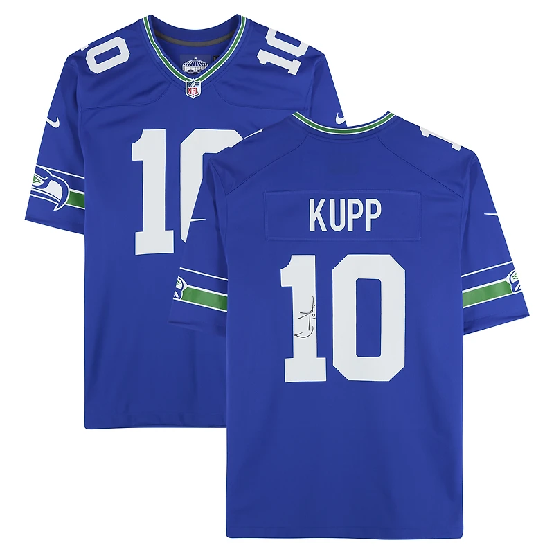 Cooper Kupp Seattle Seahawks Autographed Royal Throwback Nike Game Jersey