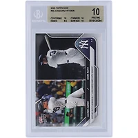 Aaron Judge & Babe Ruth New York Yankees 2025 Topps Now Matches Ruth's HR Mark in 1st Career 1000 Games With Yankees #40 BGS Authenticated 10 Card - 10,10,9.5,10 Subgrades