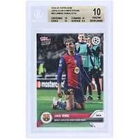Lamine Yamal Barcelona 2024-25 Topps Now Barca's Superstar Shines Bright Again #92 BGS Authenticated 10 Card - 10,10,10,9.5 Subgrades